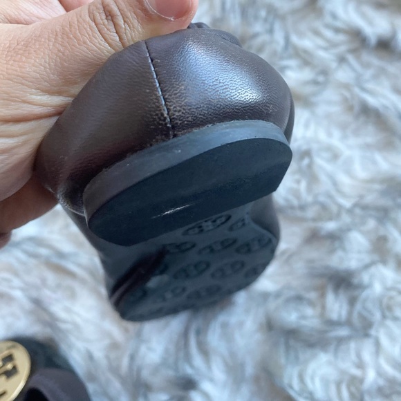 Brown Tory Burch Flats Black Cap Toe - Picture 6 of 6